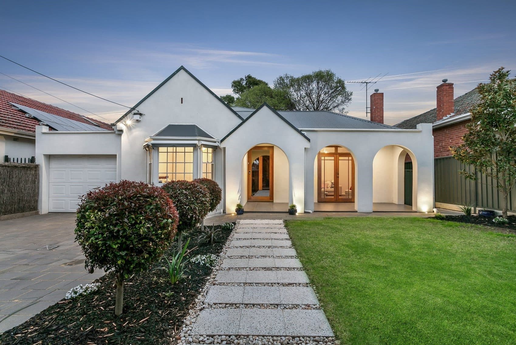 A pre-sale Walkerville garden transformed with premium turf, mature trees and clean pathways